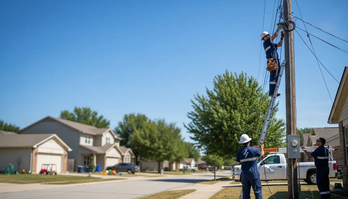 Residential electrician providing installation services in Violet, LA